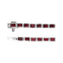 Sapphire Row Natural Gemstone Emerald-Cut Bezel Tennis Bracelet - Mozambique Garnet, 14K White Gold (view 3)