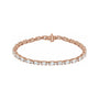 Sapphire Row Lab-Grown Diamond Oval & Round Tennis Bracelet - 14K Rose Gold