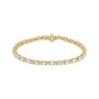 Sapphire Row Lab-Grown Diamond Oval & Round Tennis Bracelet - 14K Yellow Gold