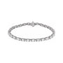 Sapphire Row Lab-Grown Diamond Oval & Round Tennis Bracelet - 14K White Gold