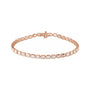 Sapphire Row Lab-Grown Diamond Emerald-Cut Bezel Tennis Bracelet - 14K Rose Gold