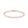 Sapphire Row Lab-Grown Diamond Oval Bezel Tennis Bracelet - 14K Rose Gold