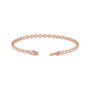 Sapphire Row Lab-Grown Diamond Oval Bezel Tennis Bracelet - 14K Rose Gold (view 2)