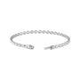 Sapphire Row Lab-Grown Diamond Oval Bezel Tennis Bracelet - 14K White Gold (view 2)