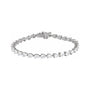 Sapphire Row Lab-Grown Diamond Prong-Set Pear Tennis Bracelet - 14K White Gold