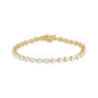 Sapphire Row Lab-Grown Diamond Prong-Set Pear Tennis Bracelet - 14K Yellow Gold