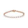 Sapphire Row Lab-Grown Diamond Prong-Set Pear Tennis Bracelet - 14K Rose Gold
