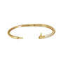 Sapphire Row Lab-Grown Diamond Baguette Bangle Bracelet - 14K Yellow Gold (view 2)
