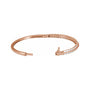 Sapphire Row Lab-Grown Diamond Baguette Bangle Bracelet - 14K Rose Gold (view 2)