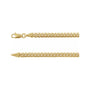 Sapphire Row Gold Hollow Cuban Chain Necklace -  (view 2)
