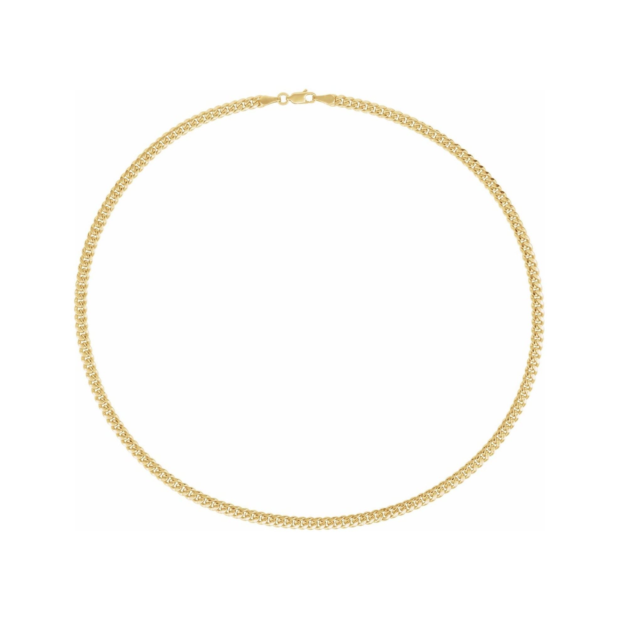 Sapphire Row Gold Hollow Cuban Chain Bracelet - Default Title
