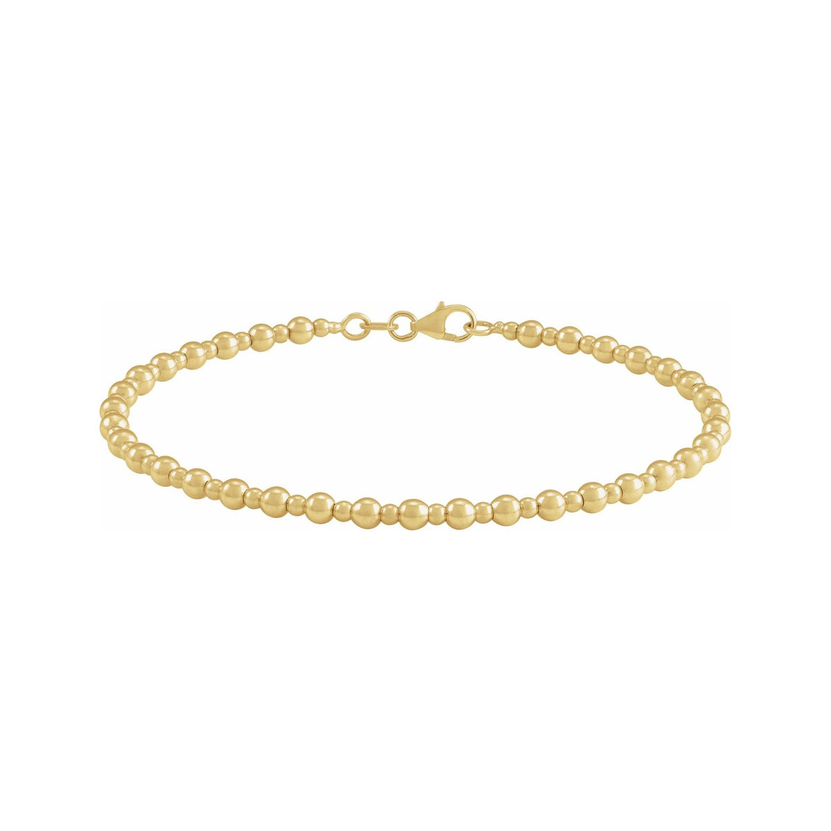 Sapphire Row Gold Bead Bracelet - Default Title