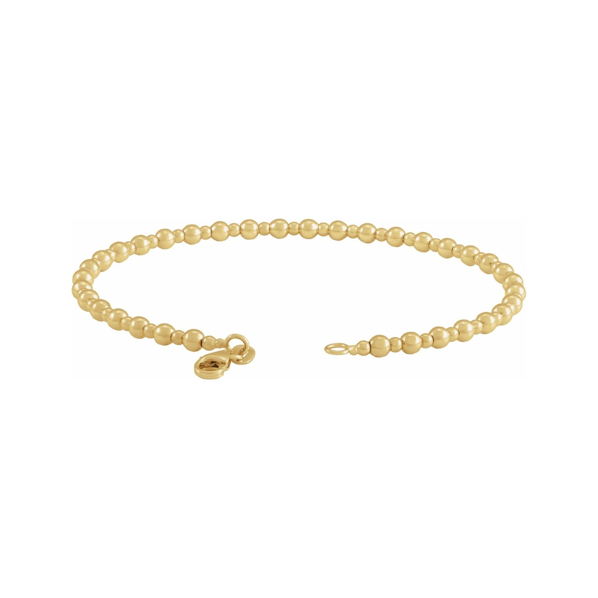 Sapphire Row Gold Bead Bracelet - Default Title (view 2)