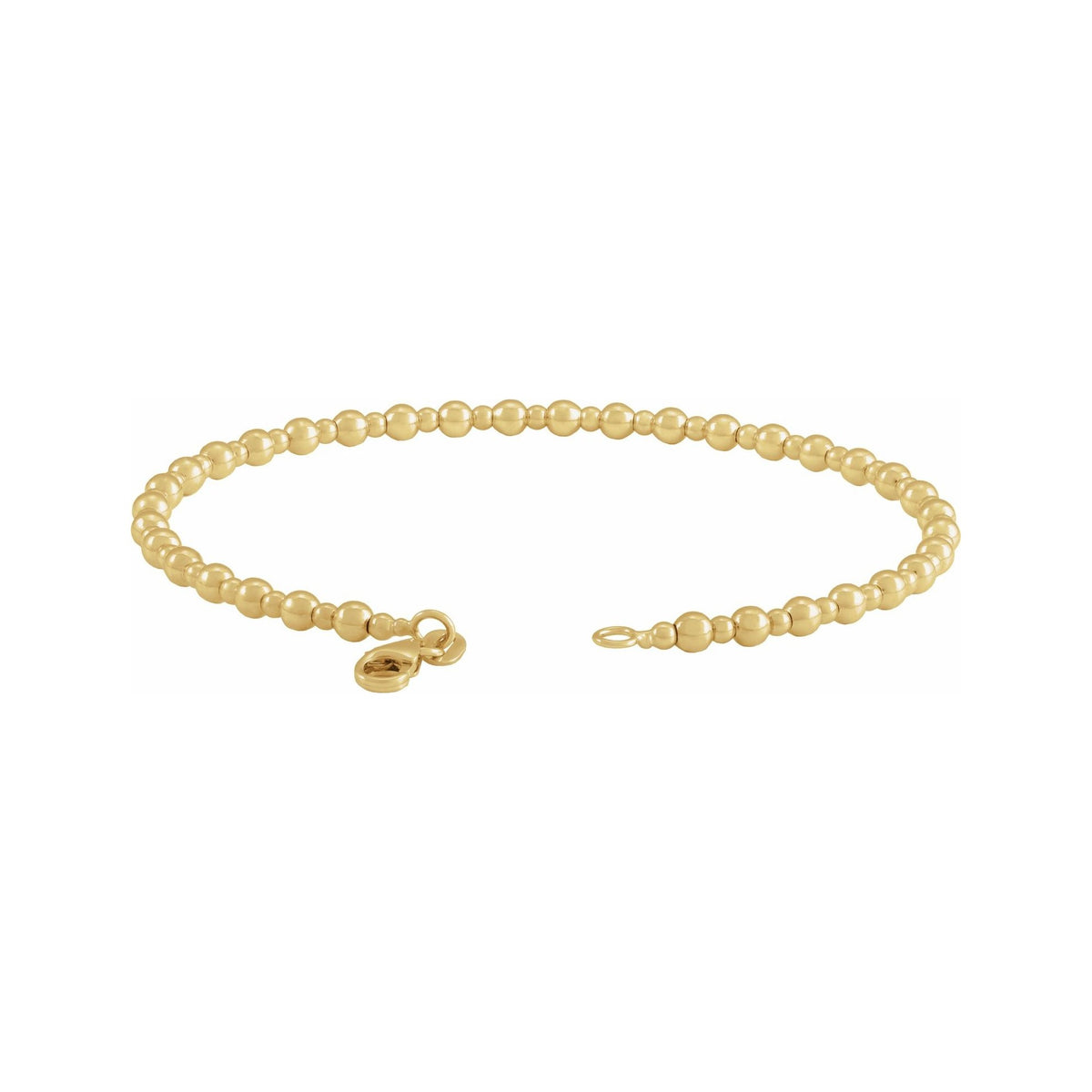 Sapphire Row Gold Bead Bracelet - Default Title (view 2)