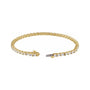 Sapphire Row Lab-Grown Diamond Emerald-Cut Four-Prong Tennis Bracelet - 14K Yellow Gold, 7" (view 2)