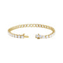 Sapphire Row Lab-Grown Diamond Round Four-Prong Tennis Bracelet - 14K Yellow Gold, 4.25 mm · 12 ctw (view 2)