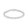 Sapphire Row Lab-Grown Diamond Round Four-Prong Tennis Bracelet - 14K White Gold, 3.65 mm · 9 ctw