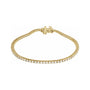 Sapphire Row Lab-Grown Diamond Round Four-Prong Tennis Bracelet - 14K Yellow Gold, 1.8 mm · 2 ctw