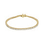 Sapphire Row Lab-Grown Diamond Round Four-Prong Tennis Bracelet - 14K Yellow Gold, 2.5 mm · 4 ctw