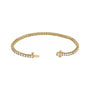 Sapphire Row Lab-Grown Diamond Round Four-Prong Tennis Bracelet - 14K Yellow Gold, 2.5 mm · 4 ctw (view 2)