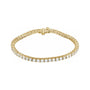 Sapphire Row Lab-Grown Diamond Round Four-Prong Tennis Bracelet - 14K Yellow Gold, 2.9 mm · 5 ctw