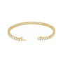 Sapphire Row Lab-Grown Diamond Round Four-Prong Tennis Bracelet - 14K Yellow Gold, 3.2 mm · 6 ctw (view 3)