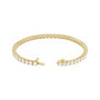 Sapphire Row Lab-Grown Diamond Round Four-Prong Tennis Bracelet - 14K Yellow Gold, 3.4 mm · 7 ctw (view 2)