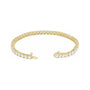 Sapphire Row Lab-Grown Diamond Round Four-Prong Tennis Bracelet - 14K Yellow Gold, 3.5 mm · 8 ctw (view 2)