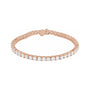 Sapphire Row Lab-Grown Diamond Round Four-Prong Tennis Bracelet - 14K Rose Gold, 3.65 mm · 9 ctw
