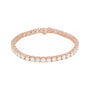 Sapphire Row Lab-Grown Diamond Round Four-Prong Tennis Bracelet - 14K Rose Gold, 3.9 mm · 10 ctw