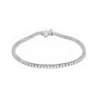 Sapphire Row Lab-Grown Diamond Round Four-Prong Tennis Bracelet - 14K White Gold, 2.1 mm · 3 ctw