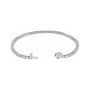 Sapphire Row Lab-Grown Diamond Round Four-Prong Tennis Bracelet - 14K White Gold, 2.1 mm · 3 ctw (view 2)