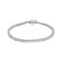 Sapphire Row Lab-Grown Diamond Round Four-Prong Tennis Bracelet - 14K White Gold, 2.5 mm · 4 ctw