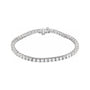 Sapphire Row Lab-Grown Diamond Round Four-Prong Tennis Bracelet - 14K White Gold, 2.9 mm · 5 ctw