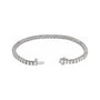 Sapphire Row Lab-Grown Diamond Round Four-Prong Tennis Bracelet - 14K White Gold, 2.9 mm · 5 ctw (view 2)