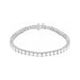 Sapphire Row Lab-Grown Diamond Round Four-Prong Tennis Bracelet - 14K White Gold, 3.5 mm · 8 ctw