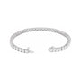 Sapphire Row Lab-Grown Diamond Round Four-Prong Tennis Bracelet - 14K White Gold, 3.5 mm · 8 ctw (view 2)