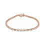 Sapphire Row Lab-Grown Diamond Round Four-Prong Tennis Bracelet - 14K Rose Gold, 2.1 mm · 3 ctw