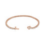 Sapphire Row Lab-Grown Diamond Round Four-Prong Tennis Bracelet - 14K Rose Gold, 2.1 mm · 3 ctw (view 2)