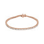 Sapphire Row Lab-Grown Diamond Round Four-Prong Tennis Bracelet - 14K Rose Gold, 2.5 mm · 4 ctw