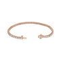 Sapphire Row Lab-Grown Diamond Round Four-Prong Tennis Bracelet - 14K Rose Gold, 2.5 mm · 4 ctw (view 2)