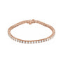 Sapphire Row Lab-Grown Diamond Round Four-Prong Tennis Bracelet - 14K Rose Gold, 2.9 mm · 5 ctw