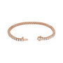 Sapphire Row Lab-Grown Diamond Round Four-Prong Tennis Bracelet - 14K Rose Gold, 2.9 mm · 5 ctw (view 2)
