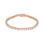 Sapphire Row Lab-Grown Diamond Round Four-Prong Tennis Bracelet - 14K Rose Gold, 3.2 mm · 6 ctw