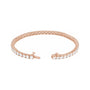 Sapphire Row Lab-Grown Diamond Round Four-Prong Tennis Bracelet - 14K Rose Gold, 3.4 mm · 7 ctw