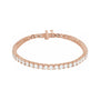 Sapphire Row Lab-Grown Diamond Round Four-Prong Tennis Bracelet - 14K Rose Gold, 3.4 mm · 7 ctw (view 2)