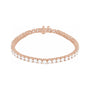 Sapphire Row Lab-Grown Diamond Round Four-Prong Tennis Bracelet - 14K Rose Gold, 3.5 mm · 8 ctw
