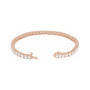 Sapphire Row Lab-Grown Diamond Round Four-Prong Tennis Bracelet - 14K Rose Gold, 3.5 mm · 8 ctw (view 2)