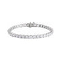 Sapphire Row Lab-Grown Diamond Round Four-Prong Tennis Bracelet - 14K White Gold, 4.25 mm · 12 ctw