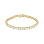 Sapphire Row Lab-Grown Diamond Round Four-Prong Tennis Bracelet - 14K Yellow Gold, 3.65 mm · 9 ctw